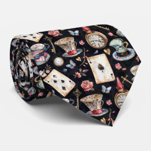 Corbata Patrón de Alice de Wonderland
