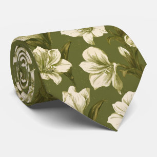 Corbata Patrón de Amaryllis Tío Boda 