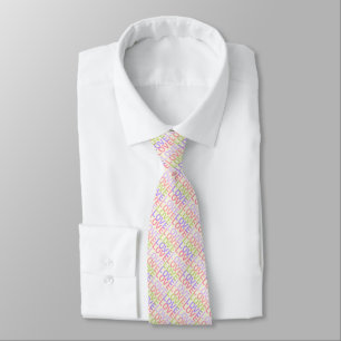 Corbata Patrón de amor elegante en color amarillo suave