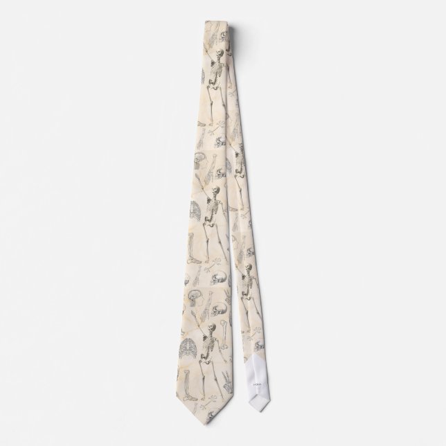Corbata Patrón de Anatomía de Esqueleto de Médico (Anverso)