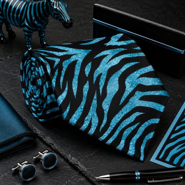 Corbata Patrón de animal salvaje cebra brillante (Subido por el creador)