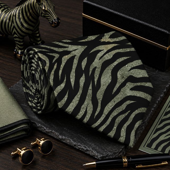 Corbata Patrón de animal salvaje cebra brillante (Subido por el creador)