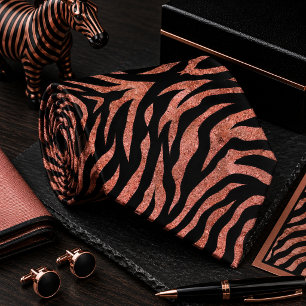 Corbata Patrón de animal salvaje cebra brillante