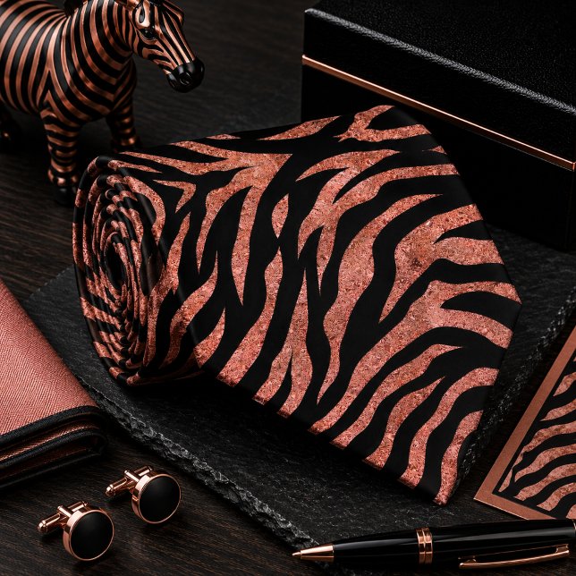 Corbata Patrón de animal salvaje cebra brillante (Subido por el creador)