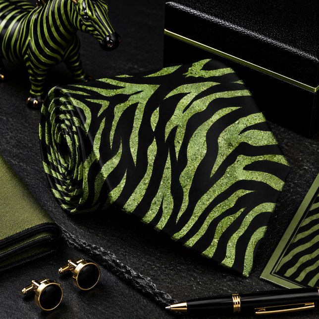 Corbata Patrón de animal salvaje cebra brillante (Subido por el creador)