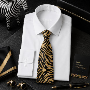 Corbata Patrón de animal salvaje cebra brillante