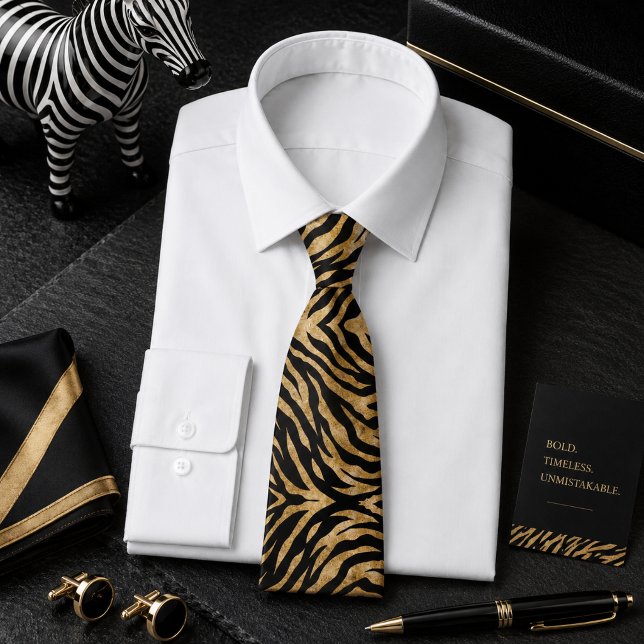 Corbata Patrón de animal salvaje cebra brillante (Subido por el creador)