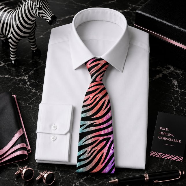 Corbata Patrón de Animal Salvaje Cebra Brillante (Subido por el creador)