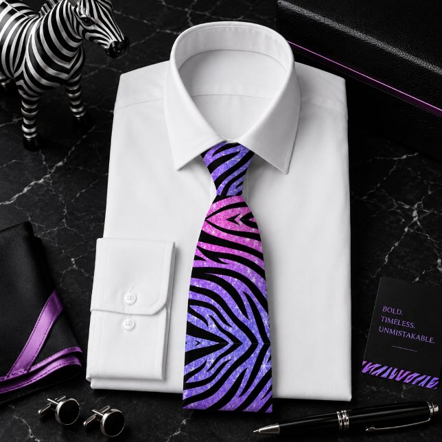 Corbata Patrón de animal salvaje cebra brillante (Subido por el creador)
