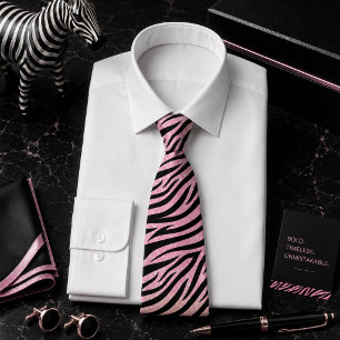 Corbata Patrón de animal salvaje cebra brillante