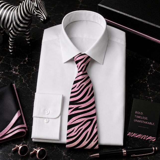 Corbata Patrón de animal salvaje cebra brillante (Subido por el creador)