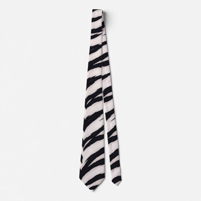 Corbata Patrón de animal tigre blanco (Anverso)