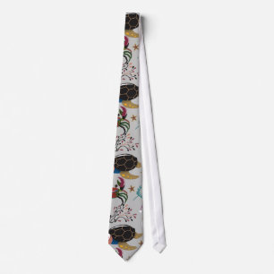 Corbata Patrón de animales acuáticos vida submarina en l
