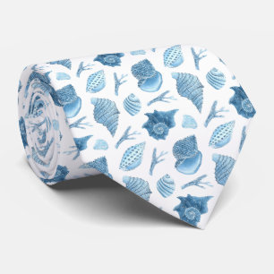 Corbata Patrón de animales marinos de acuarela