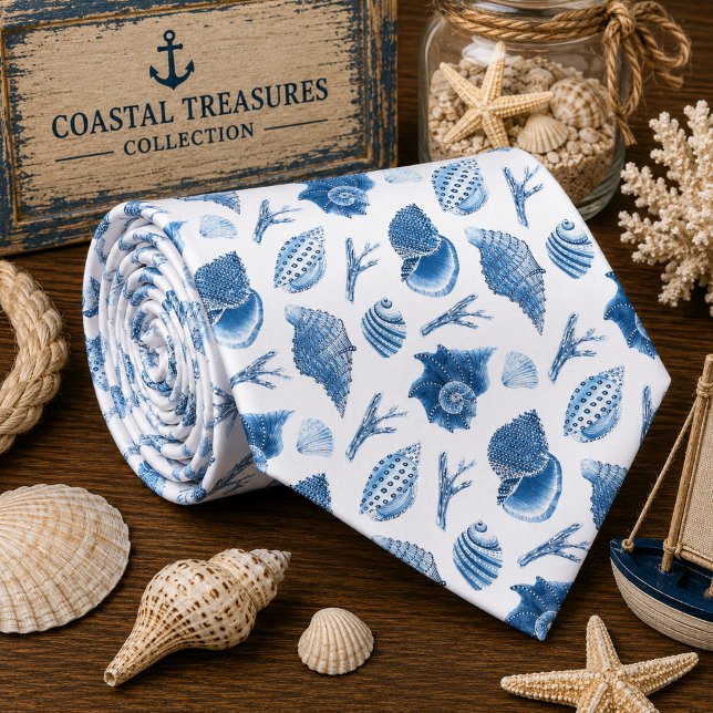 Corbata Patrón de animales marinos de acuarela (Subido por el creador)