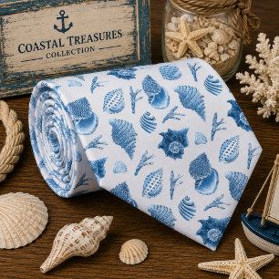 Corbata Patrón de animales marinos de acuarela