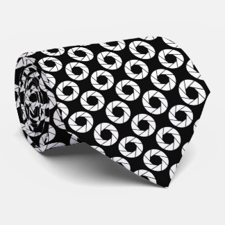 Corbata Patrón de apertura - Blanco sobre negro