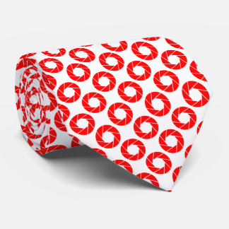 Corbata Patrón de apertura - Rojo sobre blanco