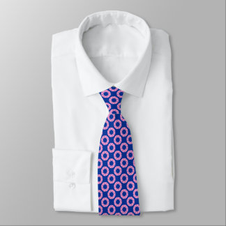 Corbata Patrón de apertura - Rosa en azul marino