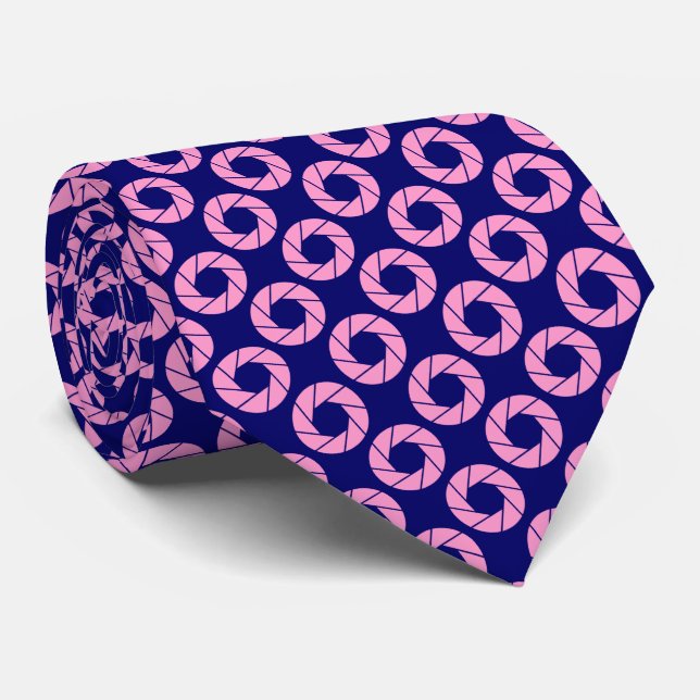Corbata Patrón de apertura - Rosa en la marina profunda (Enrollado)