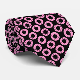 Corbata Patrón de Apertura - Rosa sobre Negro