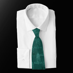 Corbata Patrón de árbol clásico   Navidades Kelly Green en