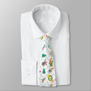 Corbata Patrón de árbol de Navidad de Sesame Street