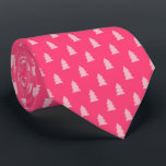 Corbata Patrón de árbol de Navidad suave pastel y rosa cal<br><div class="desc">Patrón de Navidades modernos y minimalistas.</div>
