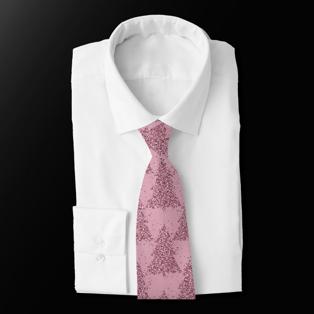 Corbata Patrón de árbol elegante | Navidades rosados de Du (Subido por el creador)