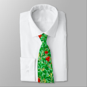 Corbata Patrón de árbol William Morris Lychee, verde cla