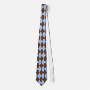 Corbata Patrón de arcilla azul y marrón