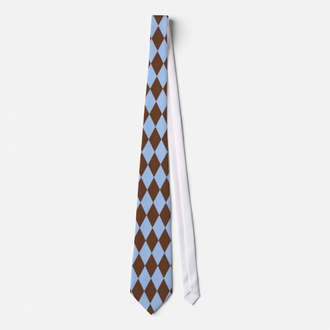 Corbata Patrón de arcilla azul y marrón (Anverso)