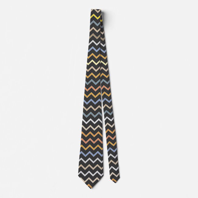 Corbata Patrón de arcoíris mini estrellas  (Anverso)
