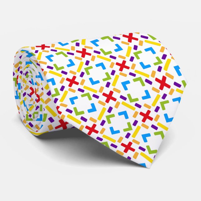 Corbata Patrón de arcoíris patrón gráfico  (Enrollado)