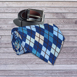 Corbata Patrón de arglos azules