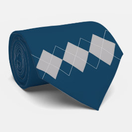 Corbata patrón de argyle azul