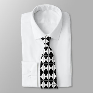 Corbata Patrón de Argyle en blanco y negro