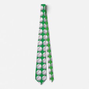Corbata Patrón de arte de béisbol, empate verde