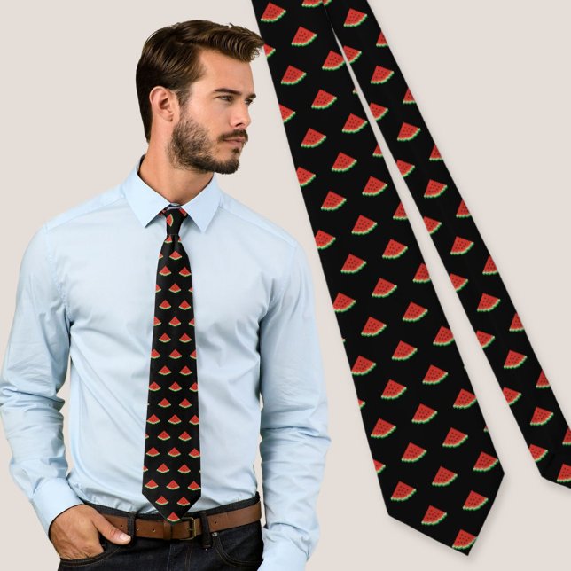 Corbata Patrón de arte en píxeles de sandía (Subido por el creador)