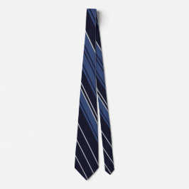 Corbata Patrón de arte fractal a rayas azules y blancas