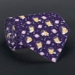 Corbata Patrón de astronautas de gatos gatitos<br><div class="desc">Un empate con un adorable patrón con astronautas de gatitos flotando en el espacio. Divertido y caprichoso.</div>
