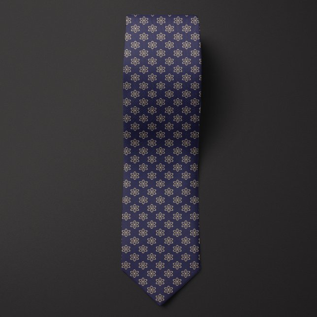Corbata Patrón de Átomo azul oscuro (Subido por el creador)