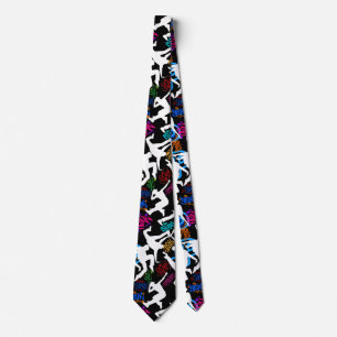 Corbata Patrón de baile HipHop.w BG negro