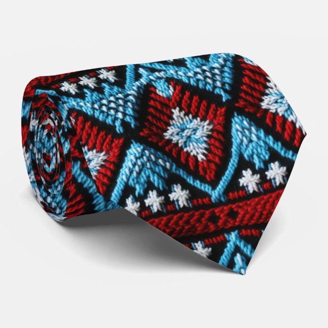 Corbata Patrón de baldosas de bordado occidental de Guay (Enrollado)