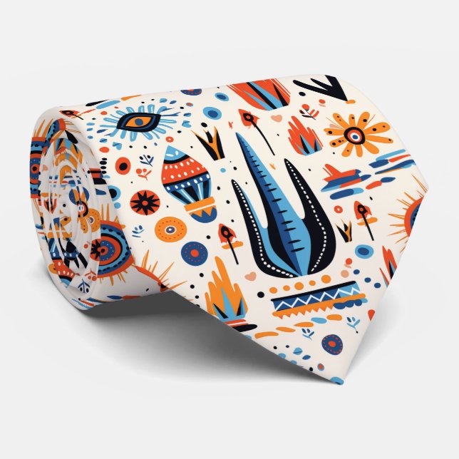 Corbata Patrón de baldosas de Guay Southwestern Boho (Enrollado)