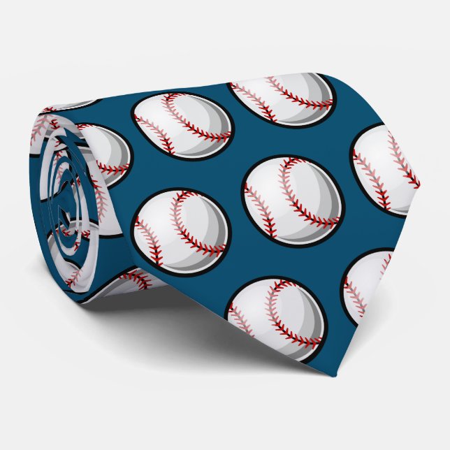 Corbata Patrón de baldosas deportivas de Guay de béisbol (Enrollado)