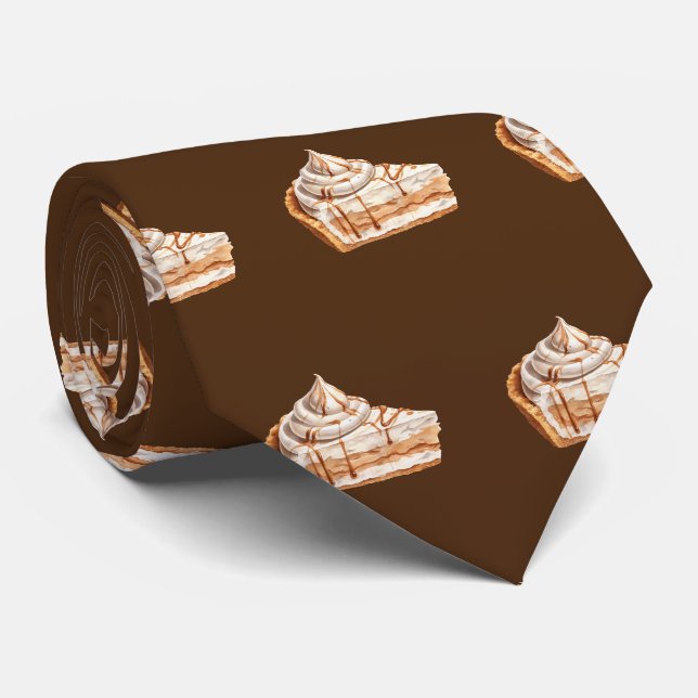 Corbata patrón de baldosas Pastel de café (Enrollado)