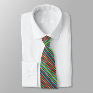 Corbata Patrón de banda multicolor alegre