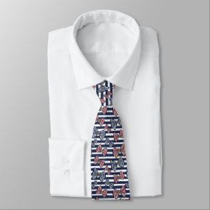 Corbata Patrón de bandas de cinta patriótica