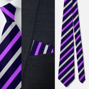 Corbata Patrón de bandas de corte coloridas